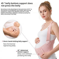 Maternity Belly Support Belt with Shoulder Straps — Full-Body Pregnancy Relief - view 2 | Bella Femina