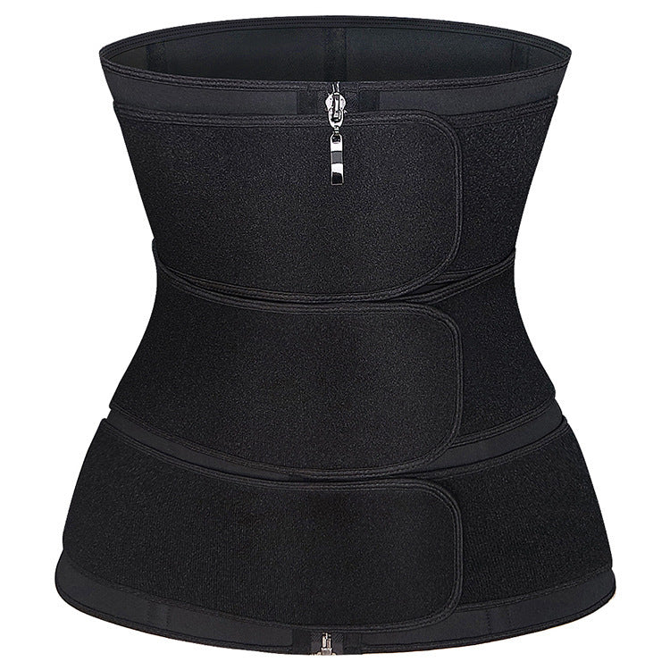 Triple-Band Waist Trainer with Zipper — Heavy-Duty Core Compression - view 1 | Bella Femina