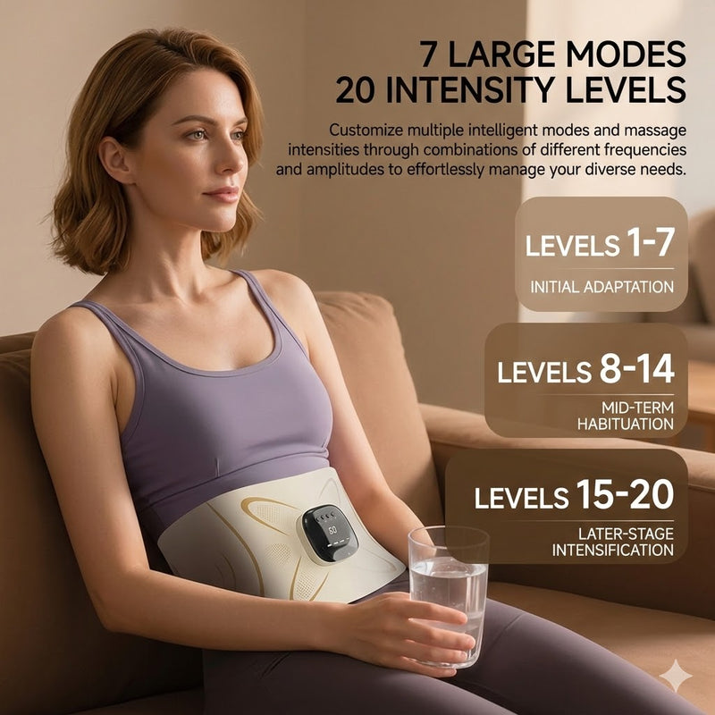 EMS Waist Toning & Massage Belt — Smart Muscle Stimulation for Core Sculpting - view 1 | Bella Femina