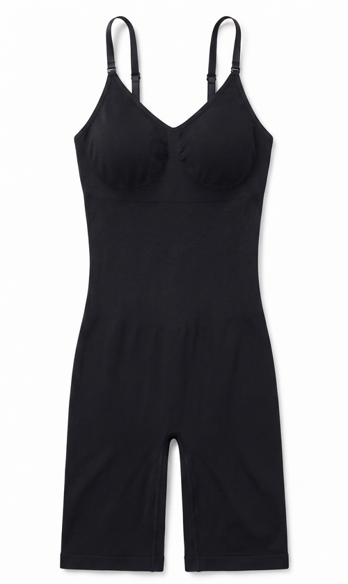 Open Back Seamless Waist Shaping Bodysuit - Plus Size