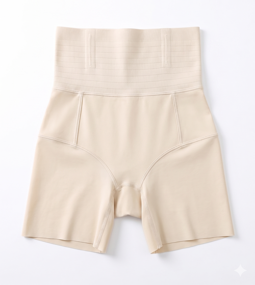 Mid-Rise Tummy Control Shaping Shorts