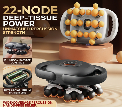 Mini Portable Massage Gun — Multi-Head Deep Tissue Muscle Relaxation Device