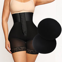 Plus Size High Waist Shapewear Shorts - Tummy Control & Hip Lift Pants
