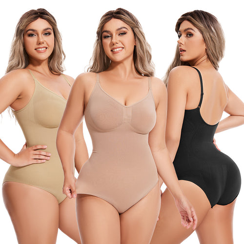 Seamless Full Body Shapewear for Women - Plus Size Compression Bodysuit