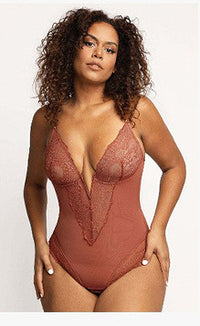 Lace-Detail Sculpting Bodysuit — Wireless Lift & Tummy Shaping - view 7 | Bella Femina
