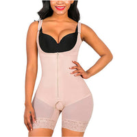 Full-Body Sculpting Bodysuit with Zipper — Seamless Compression Shapewear - view 7 | Bella Femina