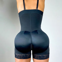 High-Waist Butt Lift Shaper Shorts — Tummy Control with Zipper Closure - view 2 | Bella Femina
