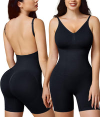 Open Back Seamless Waist Shaping Bodysuit - Plus Size