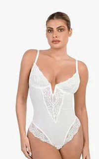 Lace-Detail Sculpting Bodysuit — Wireless Lift & Tummy Shaping - view 8 | Bella Femina