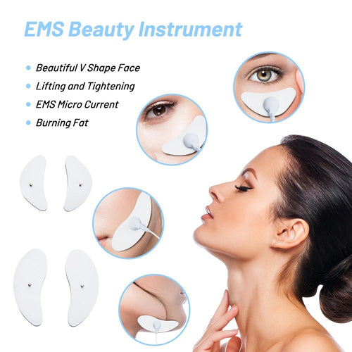 V-shaped face wrinkle removal facial massager EMS facial massager low frequency pulse crescent shape beauty instrument remote control model