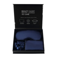 4-Piece Silk Sleep Set — Pillowcase, Eye Mask & Scrunchies Gift Box - view 13 | Bella Femina