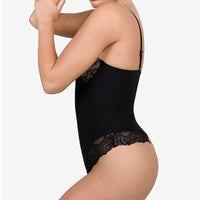 Lace-Detail Sculpting Bodysuit — Wireless Lift & Tummy Shaping - view 4 | Bella Femina