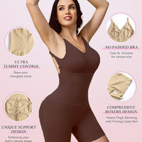 Open Back Seamless Waist Shaping Bodysuit - Plus Size